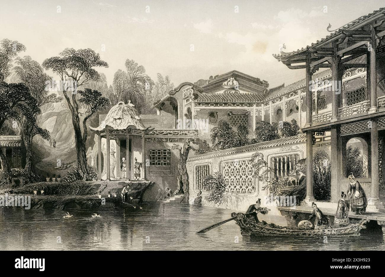 [VOL II] HOUSE OF CONSEEQUA, A CHINESE MERCHANT, IN THE SUBURBS OF CANTON