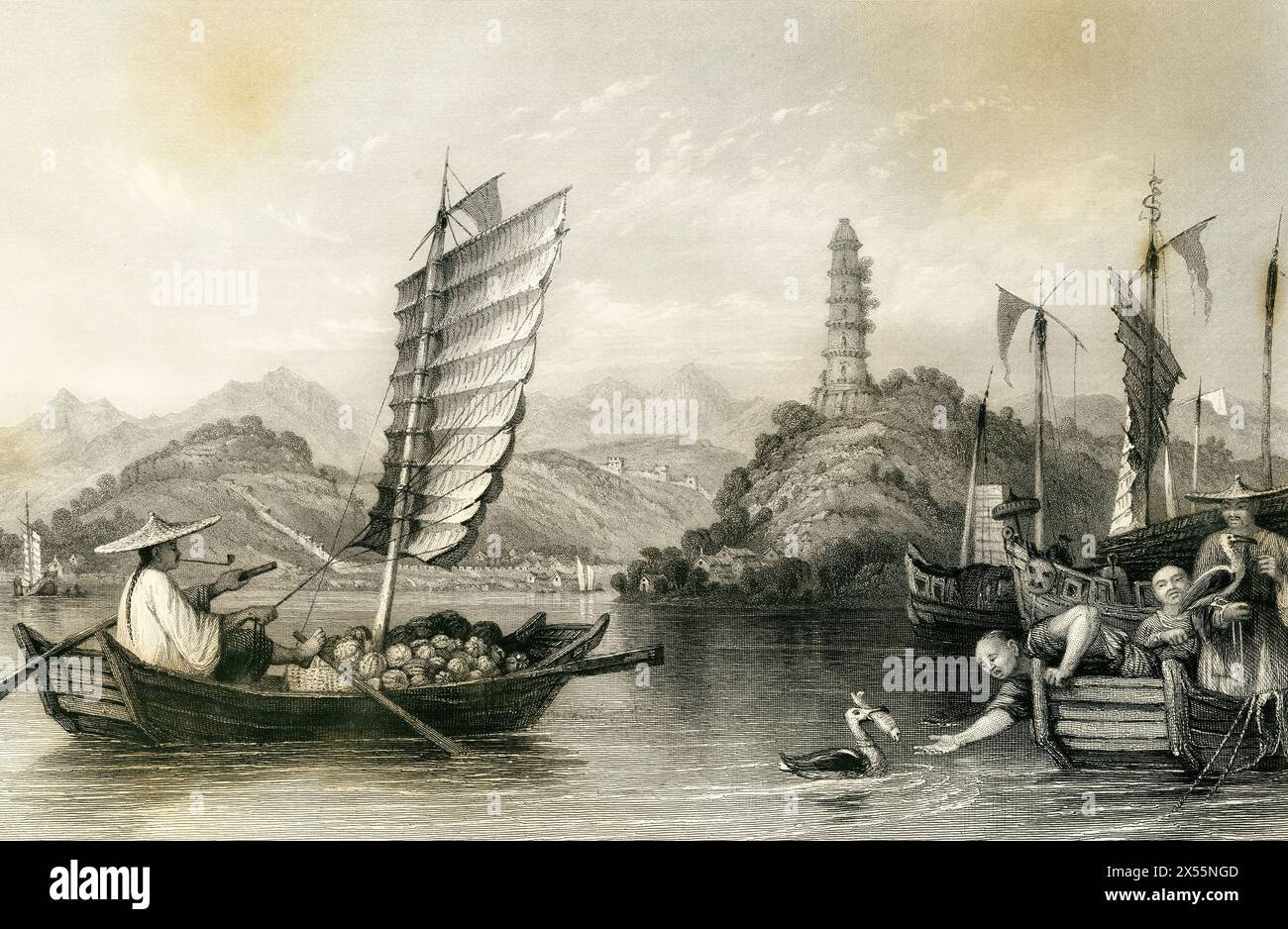 [VOL IV] CHINESE BOATMAN ECONOMIZING TIME AND LABOUR, POO-KEOU