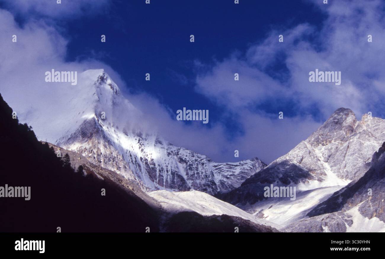 Mount Kailash Sacred Snow Peak in Tibet under Dramatic Sky