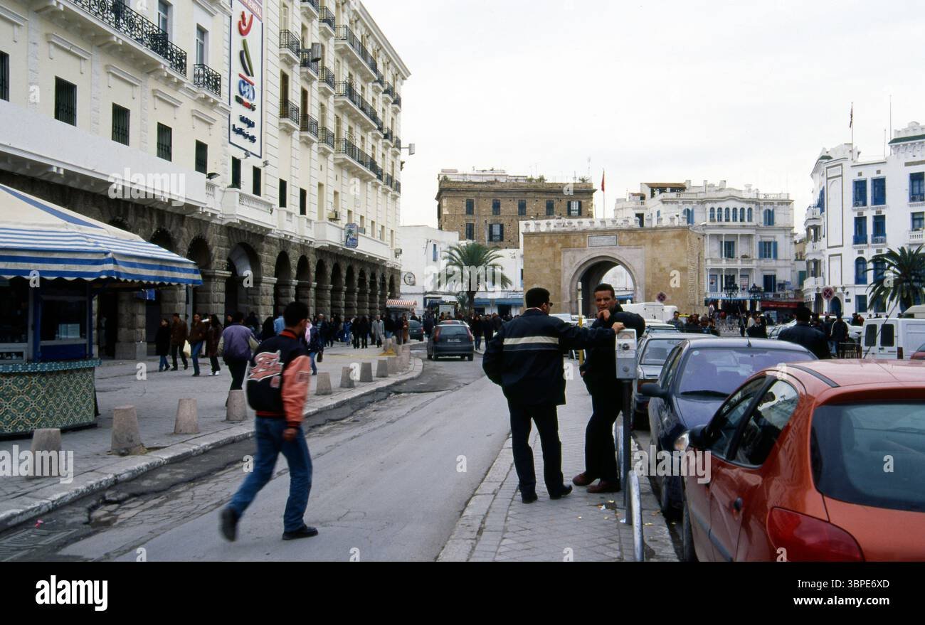 Street Scene near Porte de France, Tunis